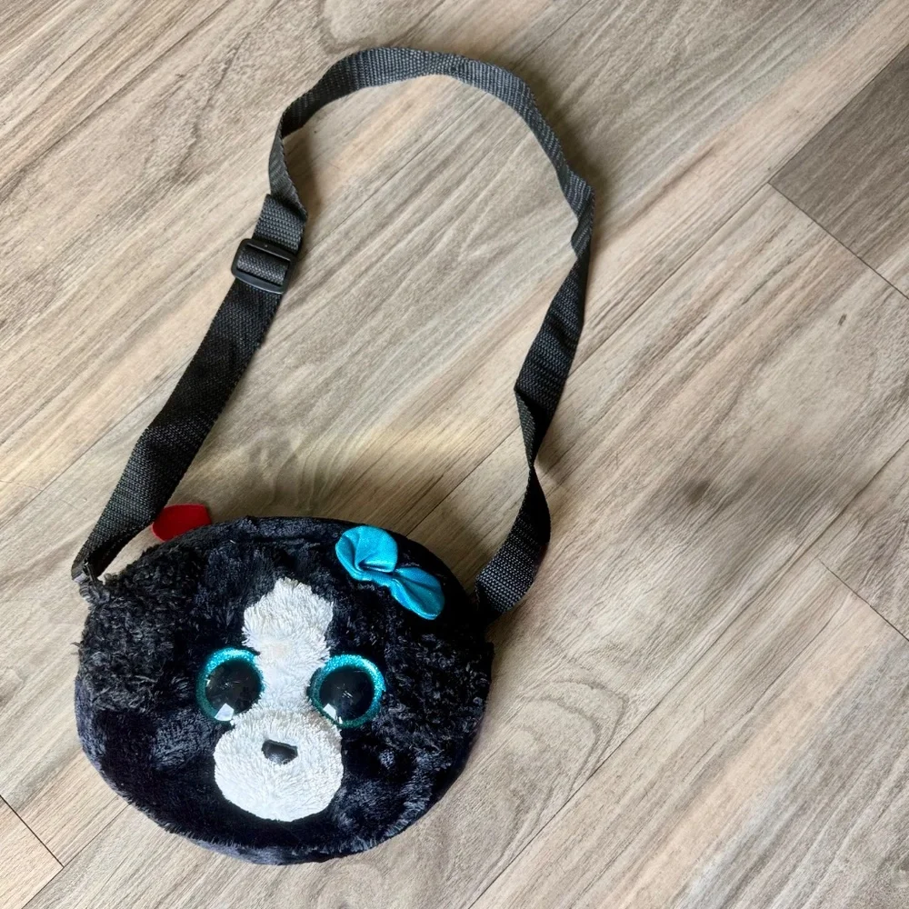 TY Beanie Boo Tracy Plush Coin‎ Purse Crossbody  Zipper Bag